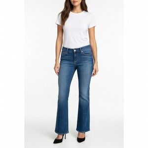 Paige Petite Premium Denim Bootcut Jeans Medium Wash Blue Size 29 Low Rise